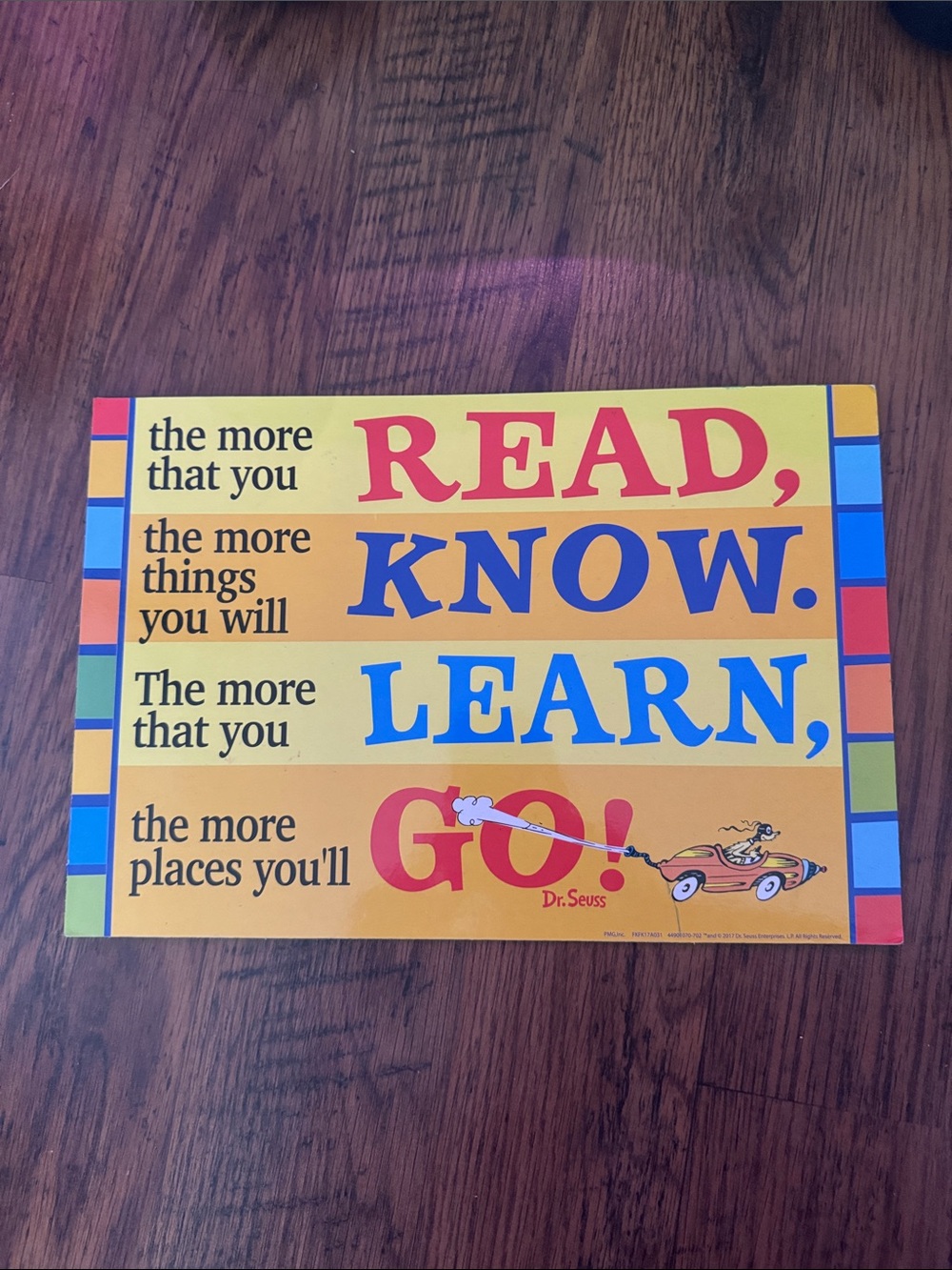 Dr. Seuss Yellow Read Know Learn Go! Wall Art C1.B.2R